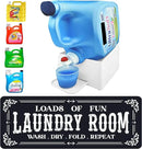 TidyFriend Laundry Detergent Holder with Laundry Room Rug Runner, Detergent Stand for Spill Protection, Non-Slip Runner Mat, and Stylish Room Organizer for Home & Laundry Spaces by CozyNest Decor