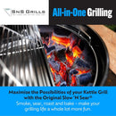 SnS Grills Patented Slow ‘N Sear Original Insert - Stainless Steel Charcoal Basket with Built-In Water Reservoir for Low ‘N Slow Smoking & Charcoal Grilling for Weber & Other Kettle Grills - 22 in by GreenHaven Gardens
