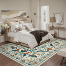 Moynesa Boho Birds Area Rug 5x7 Washable Rug, Floral Carpet for Living Room Low-Pile Soft Bedroom Rugs, Jungle Animal Beige Dining Room Rug Indoor Non-Slip Floor Carpet for Playroom by TinyTreasures Baby Boutique