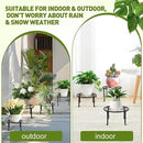 ESRICH 10Pack Plant Stand, Metal Plant Stands for Outdoor Indoor Plants, Heavy Duty Plant Stands for Multiple Plant, Anti-Rust Iron Plant Pot Shelffor Planter, Potted Plant Holder for Garden Home by GreenHaven Gardens