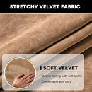PrinceDeco Velvet Couch Cushion Cover Soft Stretch Cushion Slipcover for Chair Loveseat Sofa Cushion Furniture Protector Seat Cushion Sofa Cover (2 Piece Large Sofa Cushion Covers, Camel) by CozyNest Decor