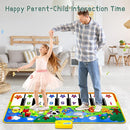 M SANMERSEN Piano Mat, 53'' x 23'' Musical Toys for Toddlers Floor Piano Touch Playmat with 8 Animal Sounds, Music Keyboard Dance Mat Toddler Toys Gifts for Boys and Girls 1 2 3 4 5 Year Old by TinyTreasures Baby Boutique