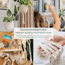 Nook Theory 4-Pack Macrame Plant Hanger - with 8 Ceiling Hooks - Hanging Planter Indoor Outdoor - Hanging Plant Holder - Decorative Bohemian Plant Hangers - Hanging Plants (Light Gray) by GreenHaven Gardens