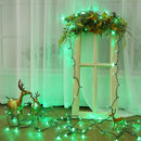 Brizled Green Christmas Lights, 33ft 100 LED 5MM Wide Angle Christmas String Lights, Connectable 120V UL Certified Xmas Tree Light Indoor Outdoor Mini Green Light for Xmas Halloween Tree Party Home by TinyTreasures Baby Boutique