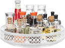 Ovicar Lazy Susan Organizer Turntable - 11 inch Rotating Spice Rack Metal Lazy Susan for Cabinet Pantry Kitchen Countertop Dining Table Cupboard Bathroom Refrigerator Vanity (11 inch White) by CozyNest Decor