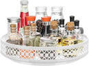 Ovicar Lazy Susan Turntable Organizer - 13 inch Rotating Spice Rack Metal Lazy Susan for Cabinet Pantry Kitchen Countertop Dining Table Cupboard Bathroom Vanity Refrigerator White by CozyNest Decor