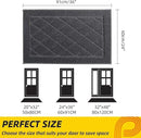 JSEI Dirt Trapper Door Mat 24"x36", Non-Slip Washable Entryway Mats, Dog Door Mat, Stain Resistant and Absorbent Floor Mats, Low Profile Welcome Mat for Front Back Door, Dark Grey