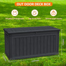 230 Gallon Double-Wall Resin Deck Box - Lockable Waterproof Outdoor Storage Box, 1000lbs Capacity & Doubles as Seating for Patio Furniture - Garden Tools, Pool Accessories (Black) by CozyNest Decor