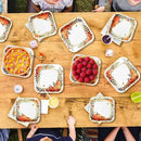 Grencian 200Pcs Fall Plates and Napkins Thanksgiving Plates Pumpkin Flower Wreath Plate Disposable Pumpkin Tableware Fall Party Supplies for Autumn Harvest Thanksgiving Party Decorations, Serves 50 by CozyNest Decor