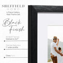 Sheffield Home 4 Piece Gallery Wall Frame Set, 8x10 Inch, Black by CozyNest Decor