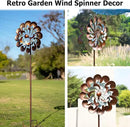 Wind Spinners for Yard and Garden Large, 84 Inch Wind Spinners Outdoor Metal, Wind Sculptures & Spinners Birthday Gifts for Family or Friends(Classical Flower) by CozyNest Decor