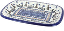 Blue Rose Polish Pottery Arctic Holiday Medium Rectangular Serving Platter by CozyNest Decor