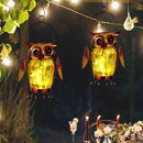 2 Pack Hanging Solar Lantern, Owl Solar Lanterns Outdoor Waterproof LED Glass Jar Lights for Garden Yard Tree Table Xmas Metal Decoration Lanterns by GreenHaven Gardens