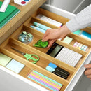 ROYAL CRAFT WOOD Luxury Bamboo Kitchen Drawer Organizer - Silverware Organizer - Utensil Holder and Cutlery Tray with Grooved Drawer Dividers for Flatware and Kitchen Utensils (5 Slot, Natural) by CozyNest Decor