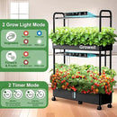 Growell Large Hydroponics Growing System Kit, 60 Pods Vertical Hydroponic Garden with 2 Light Modes Grow Light, Auto Circulating Water System, 32L Indoor Gardening System for Herb Vegetable Fruit by GreenHaven Gardens