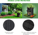 5-Pack 10 Gallon Potato Grow Bags, Garden Planting Bag with Reinforced Handle, Thickened Nonwoven Fabric Pots for Tomato, Vegetable and Fruits by CozyNest Decor