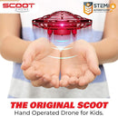Force1 Scoot Hand Operated Drone for Kids or Adults - Hands Free Motion Sensor Mini Drones, Easy LED Indoor Rechargeable UFO Toy Flying Orb Ball Drone Toys for Boys and Girls (Red) by TinyTreasures Baby Boutique