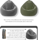 LPMOERA Bean Bag Chairs for Kids/Teen with Memory Foam Filling Bean Bag Sofa with Soft Corduroy Fabric BeanBag Chair for Living Room Bedroom College Dorm Reading Chair Green by TinyTreasures Baby Boutique