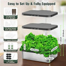 Hydroponics Growing System Indoor Garden - Herb Garden with Grow Light, 15 Pods Stainless Steel Indoor Garden Kit, Auto Timer, Gardening Gift for All Ages by GreenHaven Gardens