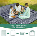 GAOMON Reversible Outdoor Rug 9'x18' Waterproof Plastic Straw Rug, Patio Rug, Large Modern Area Rug Carpet, Indoor Outdoor Rugs for Camping, Porch, Deck, Balcony, Backyard, Dark Blue/White(Bohemia) by CozyNest Decor
