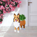 Sheltie Dog Planter Plant Pots,Cute Garden Dog Flower Planter,Large Dog Planters Birthday Gifts for Women,Office,Indoor/Outdoor Decor(9.84 * 7.87 * 17in) by GreenHaven Gardens