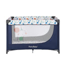 Pamo Babe Travel Foldable Portable Bassinet Baby Infant Comfortable Play Yard Crib Cot with Soft Mattress Breathable Mesh Walls, and Carry Bag Blue by TinyTreasures Baby Boutique