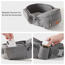 SUNVENO Baby Hip Carrier with Hip Seat, CPC-Certified, Ergonomic Infant Carrier for Newborns & Toddlers up to 45 lbs, Adjustable Waistband, Multiple Pockets, All-Season, Grey by TinyTreasures Baby Boutique