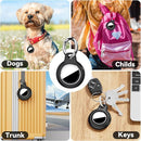 Upgrade Waterproof 2 Pack Airtags Holder with Apple Airtags Keychain, Hard PC Air Tag Case, Anti-Scratch & Shock Air tag Holder, Men's Women's Keyrings & Keychains-Black+Grey by TinyTreasures Baby Boutique