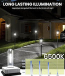 8 Pack Bright Solar Pathway Lights, IP65 Waterproof Outdoor Garden Path Lights, Solar Powered for Yard, Lawn, Walkway, Driveway Landscape Lighting (Cool White) by CozyNest Decor