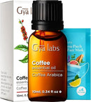 Gya Labs Coffee Essential Oil for Diffusers - 0.34 Fl Oz - 100% Pure Natural Coffee Oil for Hair, Skin, Aromatherapy Fragrance Bath Bombs, Spray & Candle Making Scent by CozyNest Decor