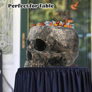 7lb Capacity Extra Large Halloween Skull Candy Dish - Deep Skull Head Halloween Candy Bowl Holder Artificial Resin Skulls Decor Indoor Outdoor Table Centerpieces Flower Pot Plant Office Pen Holder by CozyNest Decor