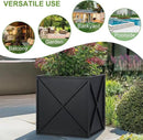 Metal Square Planter Box Tall Planters for Outdoor Plants Modern Heavy Duty with Drainage Holes for Outside Indoor Patio Deck - Black, 17”x 17”x 18” by CozyNest Decor