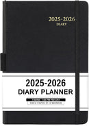 2025-2026 Appointment Book & Planner - Jul 2025 - Jun 2026, Daily Hourly Planner, 5.75" X 8.25", 60-Minute Interval, Faux Soft Leather Cover, Premium Paper, Academic Calendar, Pen Holder, Inner Pocket by TinyTreasures Baby Boutique