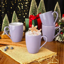 GBHOME 16oz Coffee Mugs Set of 6, Large Ceramic Coffee Mugs for Man, Woman, Dad, Mom, Modern Coffee Mugs Set with handle for Tea/Latte/Cappuccino/Milk/Cocoa. Dishwasher&Microwave Safe,Puple by CozyNest Decor