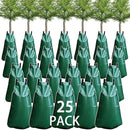 25 Pack Tree Watering Bag, 20 Gallon Slow Release Watering Bag for Trees, Premium PVC Shrub Watering Bag with Heavy Duty Zipper, Sturdy Reusable Drip Irrigation Bag by GreenHaven Gardens