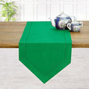 D'Moksha Homes Kelly Green Linen Table Runner 72 Inches Long - 100% Pure Linen Diamond Table Runner 14 x 72 Inch for Dining, Fall and Halloween - Machine Washable by CozyNest Decor