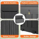 75 Gallon Resin Deck Box, Lockable Patio Outdoor Storage Box for Furniture, Garden Tools and Tools Storage, Waterproof Outside Storage Boxes - Black by GreenHaven Gardens