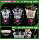 Orchid Pot, 9 Pack Orchid Pots with Holes, 3 Each of 4.8, 5.7 and 6.4 Inch Clear Flower Planter for Repotting, Plastic Slotted Nursery Planters Indoor Outdoor by GreenHaven Gardens