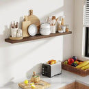 48 Inch Floating Shelves, 8 Inch Deep Floating Shelves for Wall, Hanging Shelf with Invisible Brackets, Deep Shelves for Bathroom, Bedroom, Living Room, Walnut, Set of 1 by CozyNest Decor
