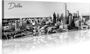 Black and White Wall Art Dallas Skyline Cityscape Skyscrapers Canvas Print Painting Landscape Texas City Buildings Pictures Modern Artwork for Man Room Office Living Room Decoration 13.8"x47.3" by CozyNest Decor