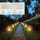 12-Pack Solar Torch Lights with Flickering Flame - 12LED Mini Fire Effect Solar-Powered Tiki Torches, Waterproof Outdoor Lighting with Auto On/Off, Perfect for Garden, Patio & Pathway Decor by GreenHaven Gardens
