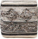 REDEARTH · Tufted Pouf Ottoman with Filler Textured Storage Cube Bean Bag Pouffe Footrest for Indoor; 100% Cotton (17.5"X17.5"X17.5", Black Jasper) by CozyNest Decor