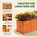 IDZO Wooden Window Box 40 in, Spacious Wooden Planter Boxes with Convenient Drainage Holes, Durable Oil Coated Window Box for Flowers & Plants, Decor Garden, Balcony, Backyard, Easy Assembly by GreenHaven Gardens