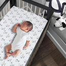 Lambs & Ivy Classic Snoopy White/Black/Gray 3-Piece Baby Crib Bedding Set by TinyTreasures Baby Boutique