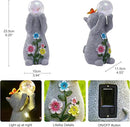 Goodeco Solar Cat Garden Statue - Outdoor Cat Decor with Solar Butterfly & Succulent Flowers LED Lights for Cat Lovers and Garden Enthusiasts - Ideal Gifts for Mom & Birthdays by GreenHaven Gardens