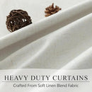 DANCURTON 104 Inch Long Curtains Black Out Floor to Ceiling Luxury Tall Curtains for Living Room Full Blackout Soundproof Heat Blocking Linen Window Back Tab Drapes 2 Panels Ivory Cream Room Divider by CozyNest Decor