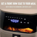 GreenLife Compact Electric Air Fryer Oven, 5.3 QT, PFAS-Free Ceramic Nonstick Drawer, 8 One Touch Digital Display, Easy View Window, Auto Shut-Off Timer, Dishwasher Safe Parts, 1500 Watts, Taupe by CozyNest Decor