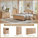 T4TREAM 6 Drawers Dresser Chests for Bedroom, 48" Tall Rustic Chset of Drawers, Wood Dressers Organizer for Bedroom, Living Room,Hallway, Natural Oak by CozyNest Decor