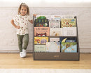 ECR4Kids Streamline Single-Sided Book Display with Storage, Classroom Bookshelf, Grey Wash by TinyTreasures Baby Boutique