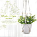 YIBOT 2 Pack Macrame Plant Hanger Indoor Hanging Planter Basket with Wood Beads Decorative Flower Pot Holder No Tassels for Indoor Outdoor Boho Home Decor-35 Inch by GreenHaven Gardens